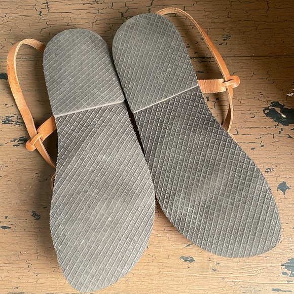 Handmade Leather Sandals Strappy Flat Tan Size 37 Women’s Greece - Picture 5 of 6